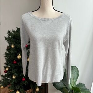 American Eagle women’s gray waffle long sleeve top size small